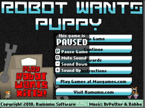 robot wants puppy